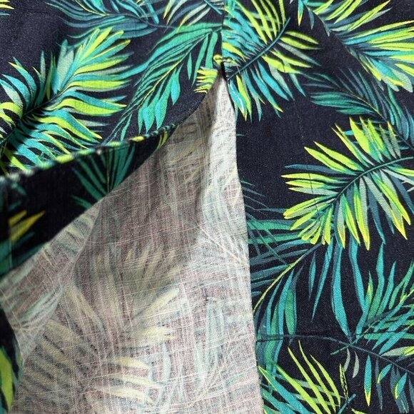 Soft Surroundings Sidnei Wide Leg Crop Palazzo Pants Linen Blend Palm SZ 2XL - Picture 12 of 14